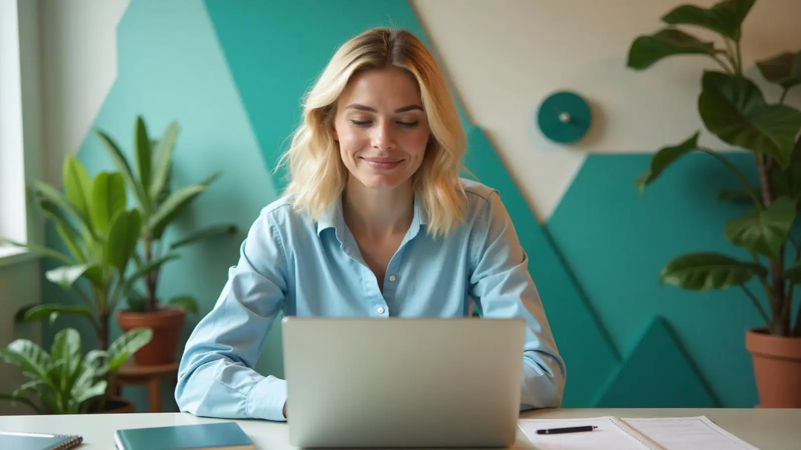 Professionista al lavoro su una piattaforma digitale per la salute mentale